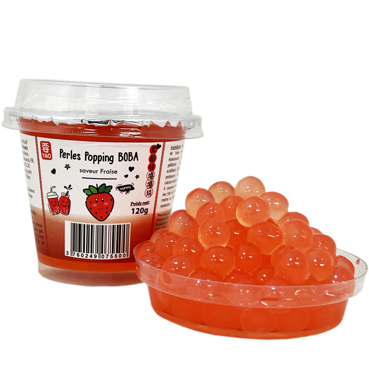 YAO Popping Boba 120g - Fraise-image