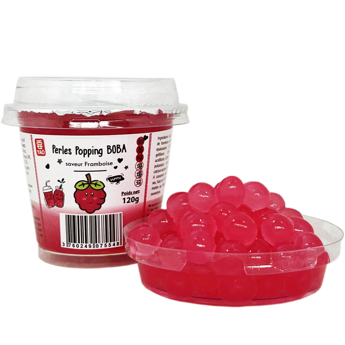 YAO Popping Boba 120g - Framboise-image